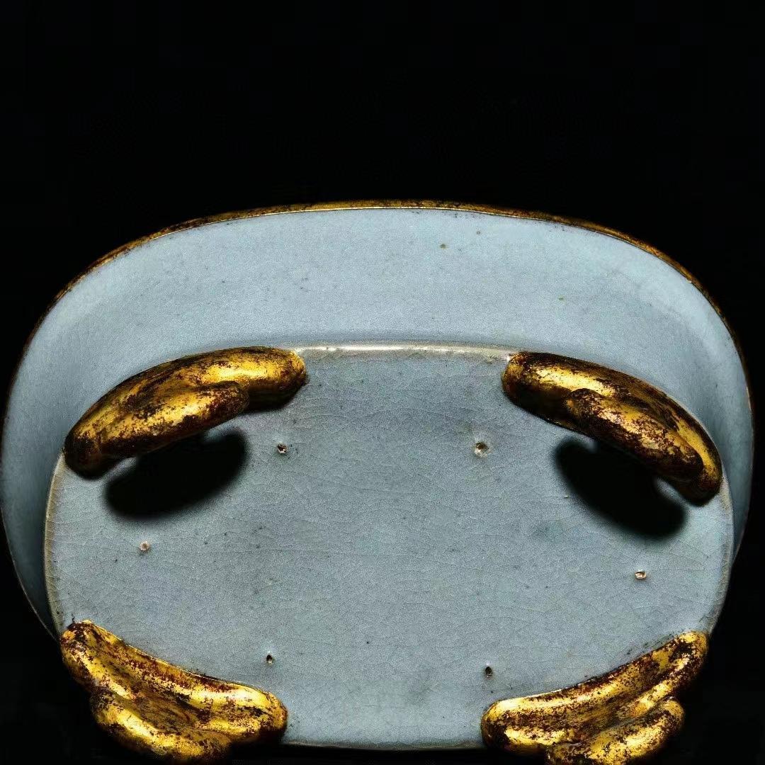 中国古美術・旧蔵の陶磁器、鎏金水仙の鉢・書道具・筆洗・案頭・置物・文房具・賞物