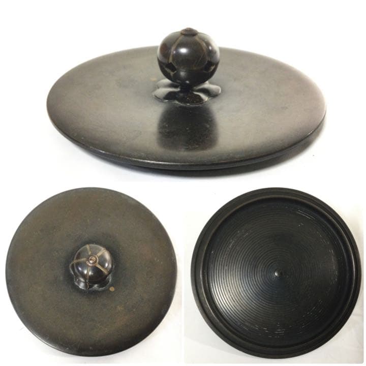 唐銅朝鮮風炉 敬典茶釜 人間国宝 供箱付 茶道具 B494