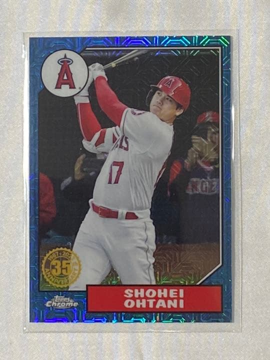 大谷翔平Toppsシリーズ1 1987クロームシルバーパック・ブルーパラレル