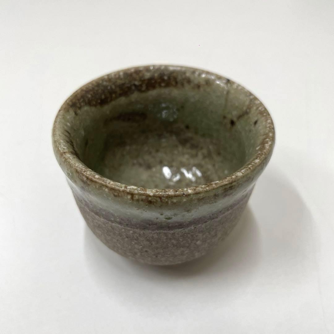 #XG235 陶芸家・常滑焼・江崎一生・常滑灰釉盃・ぐい呑み・共箱・栞付・酒器
