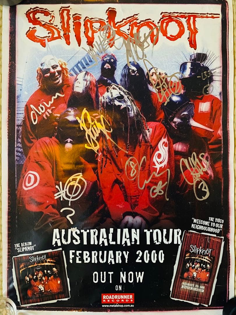 Slipknot のサイン入りポスター