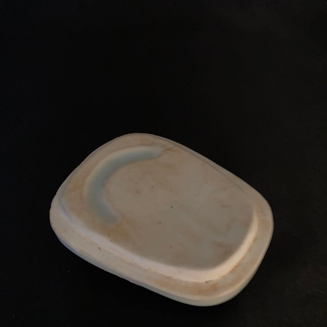 赤札閉店セール❗️【ギャラリー三益】中国古美術　影青蘭花陽刻紋硯（宋時代）