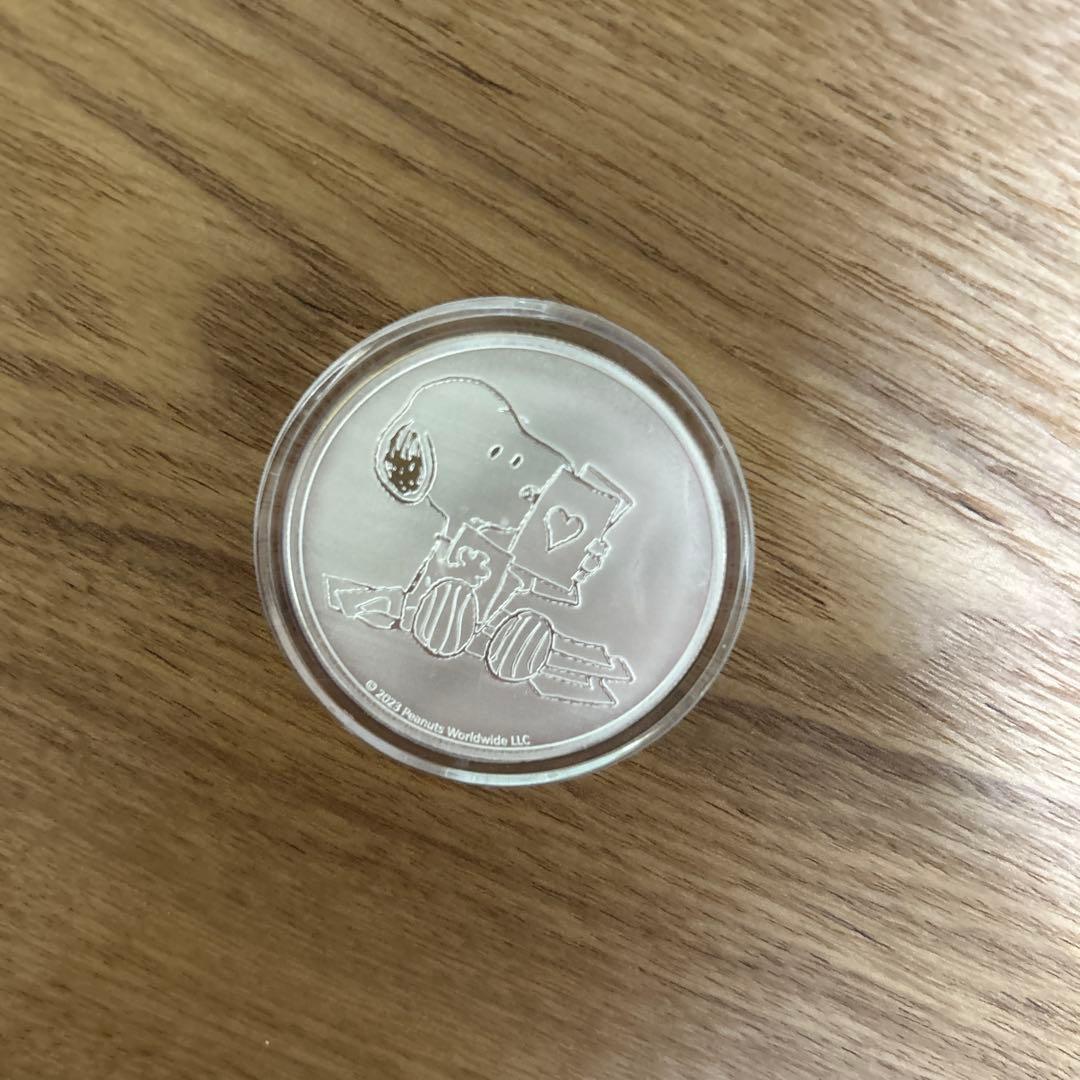 純銀メダル　スヌーピー　バレンタイン　1オンス