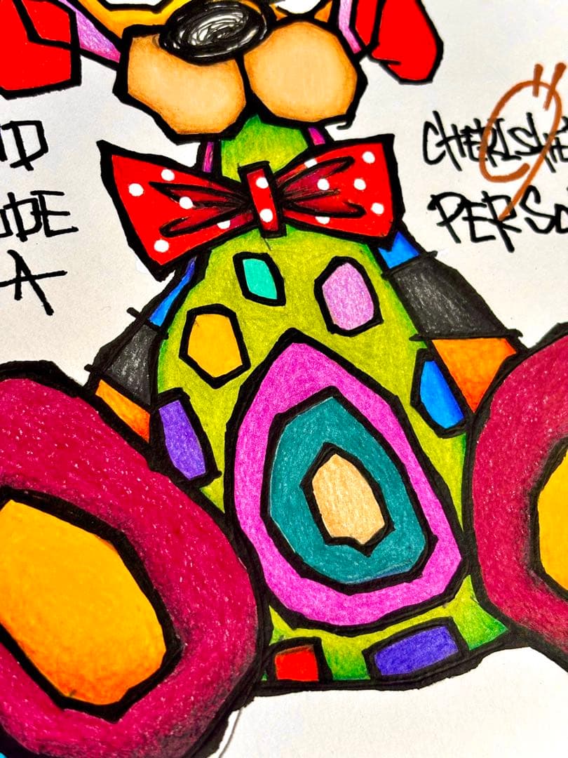 ポ*中様 「 今、愛を伝えに 」｜絵画 原画 抽象画 絵 動物画 ドローイング