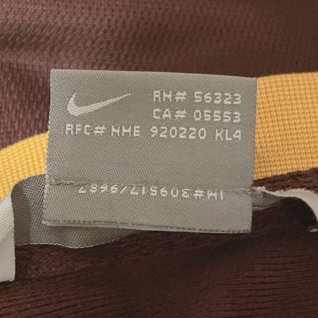 【絶妙配色】y2k/NIKEナイキ/長袖トレーニングウェア刺繍ロゴ/ブラウンXL