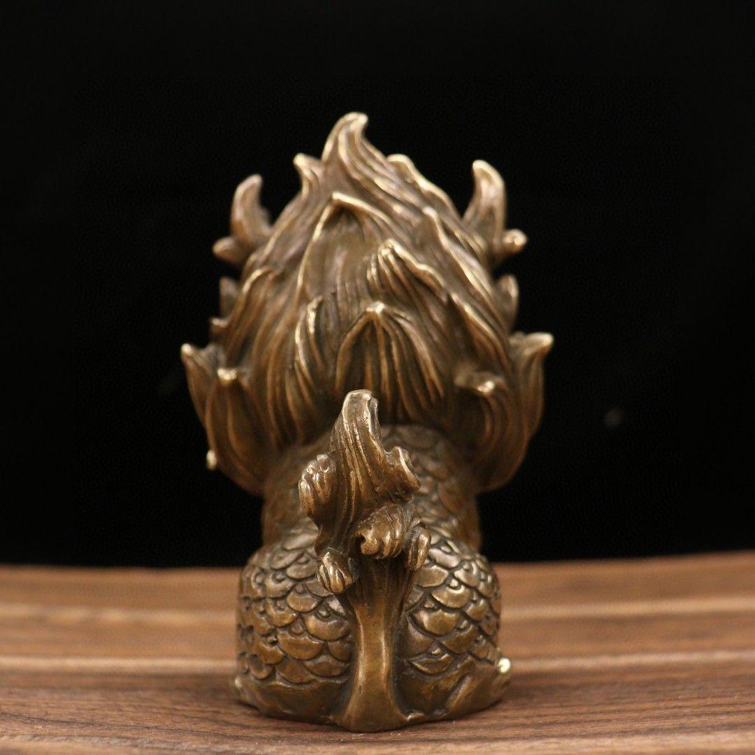 銅器 麒麟 茶寵 文房文鎮 玄関 鎮宅辟邪 開運風水 招財置物 装飾品工芸品