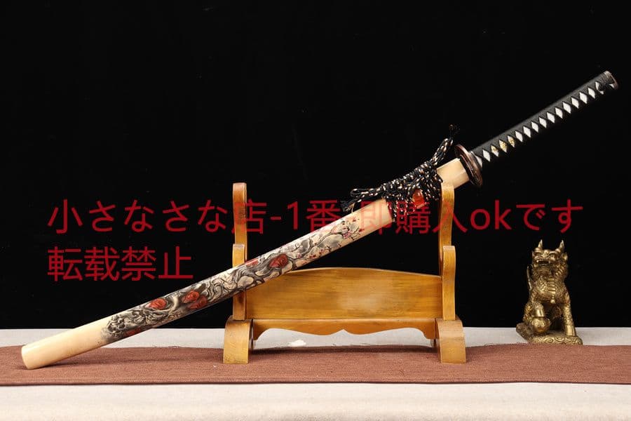 武具　刀装具　日本刀　模造刀  黒バラ 居合刀