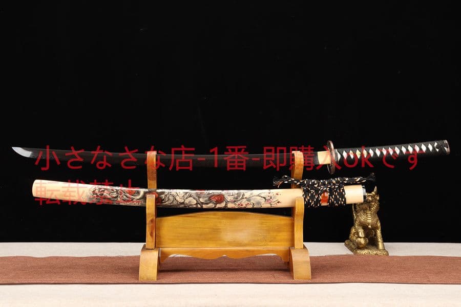 武具　刀装具　日本刀　模造刀  黒バラ 居合刀