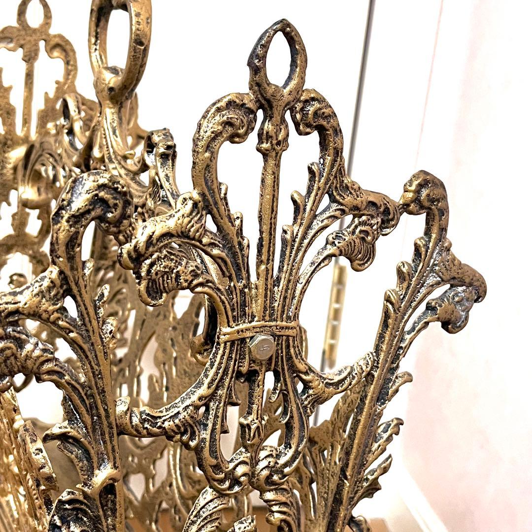 ヴィクトリアンスタイル　マガジンラック　アンティーク調　ゴールド　真鍮　レトロ