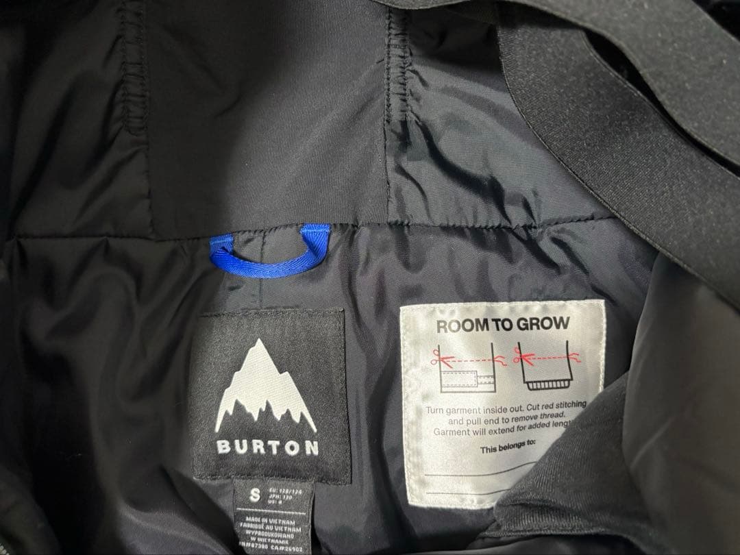 美品　バートン　キッズ用スノーボードビブパンツボトム　黒