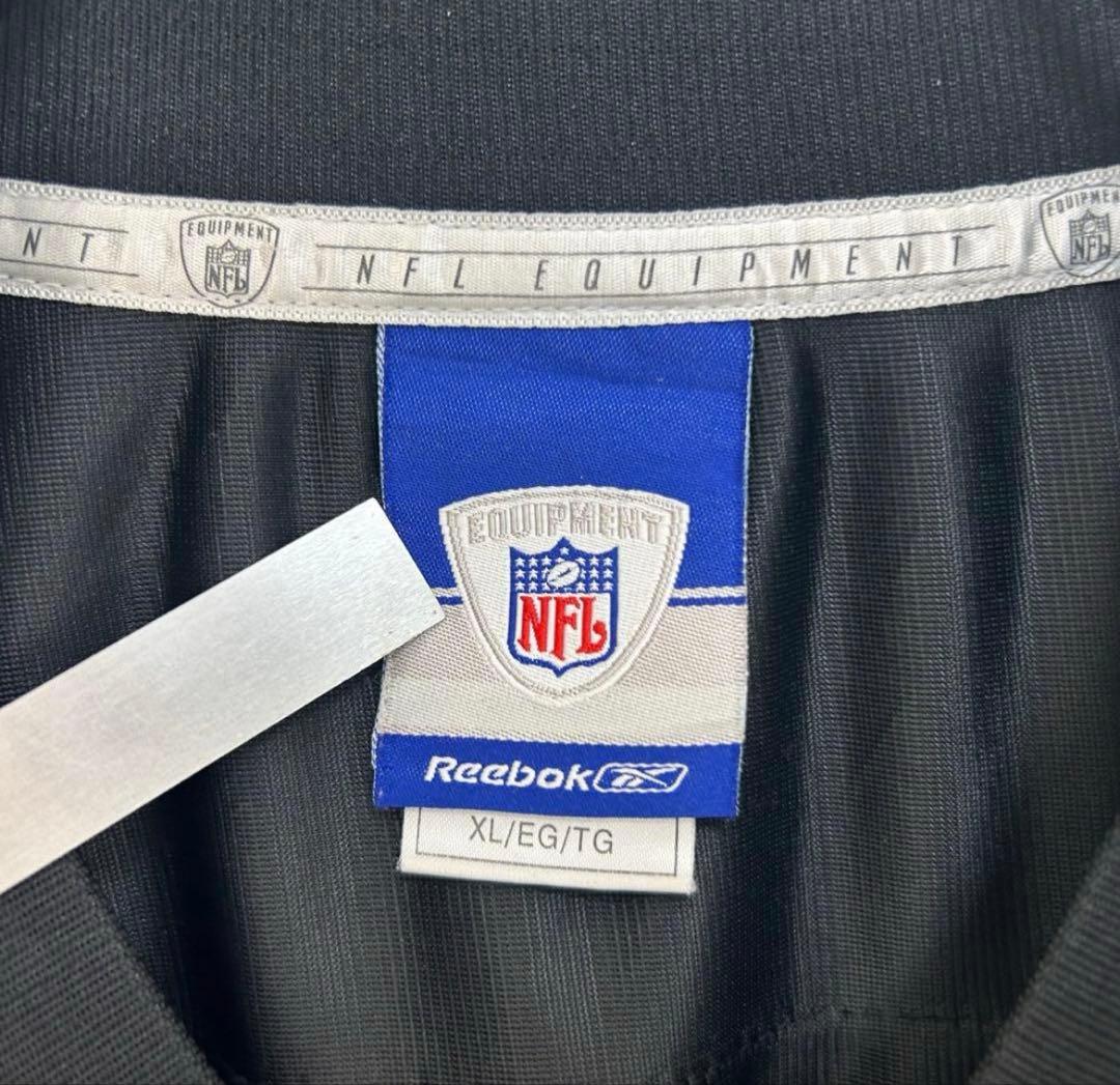 リーボック NFL 全刺繍 レイダース アメフトゲームシャツ XL