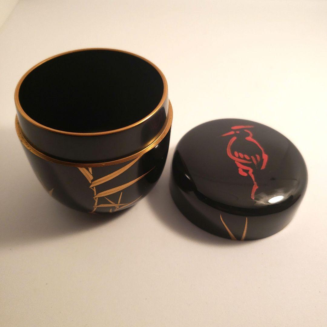 芦蒔絵　大棗　鷺絵自画　尋牛斎