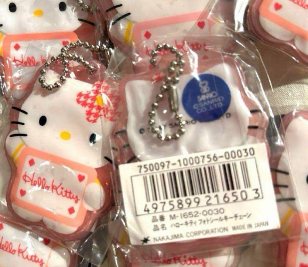 レトロキティ　ハローキティ　千鳥柄　カオハナ　キーホルダー　キーチェーン