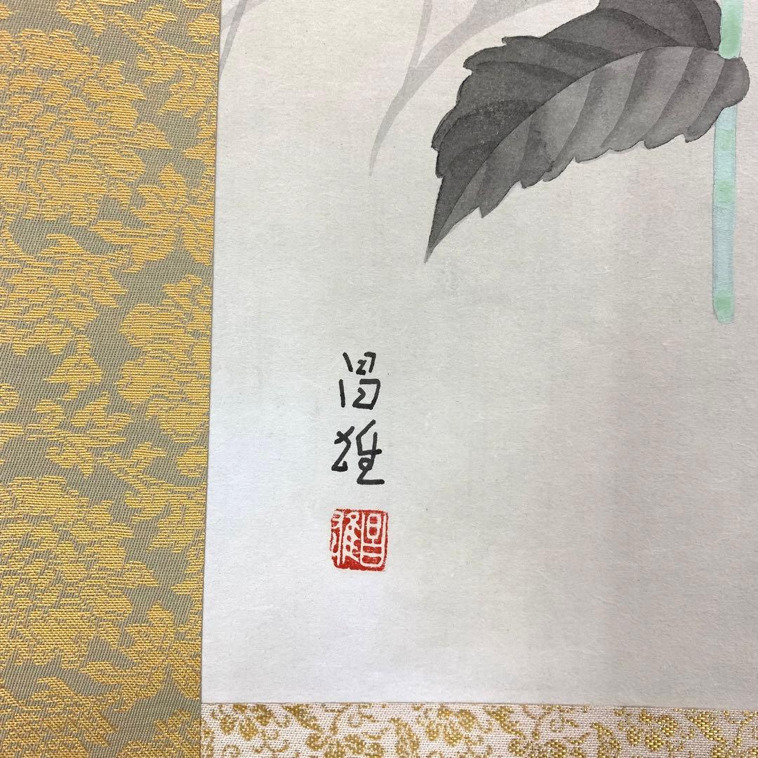 掛軸 宮本昌雄 ほたるぶくろ 共箱 花 植物 6月