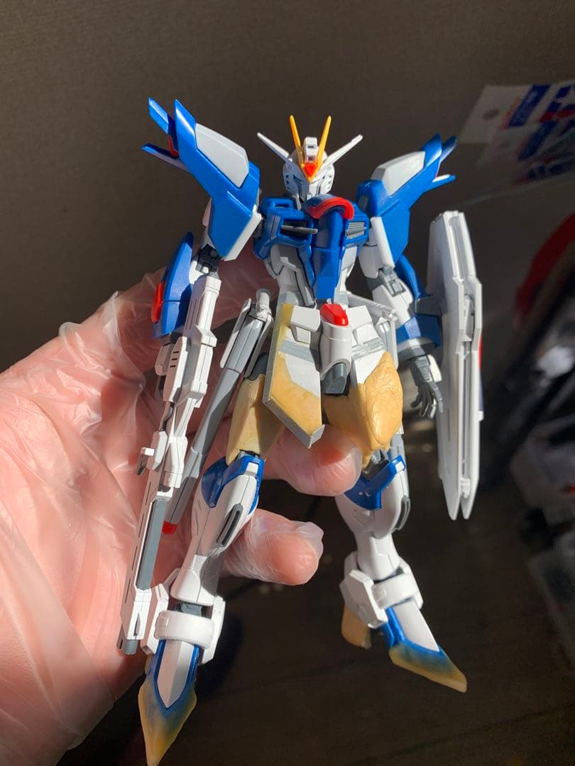 製作中HGライジングフリーダムガンダム　改修　ガンプラ