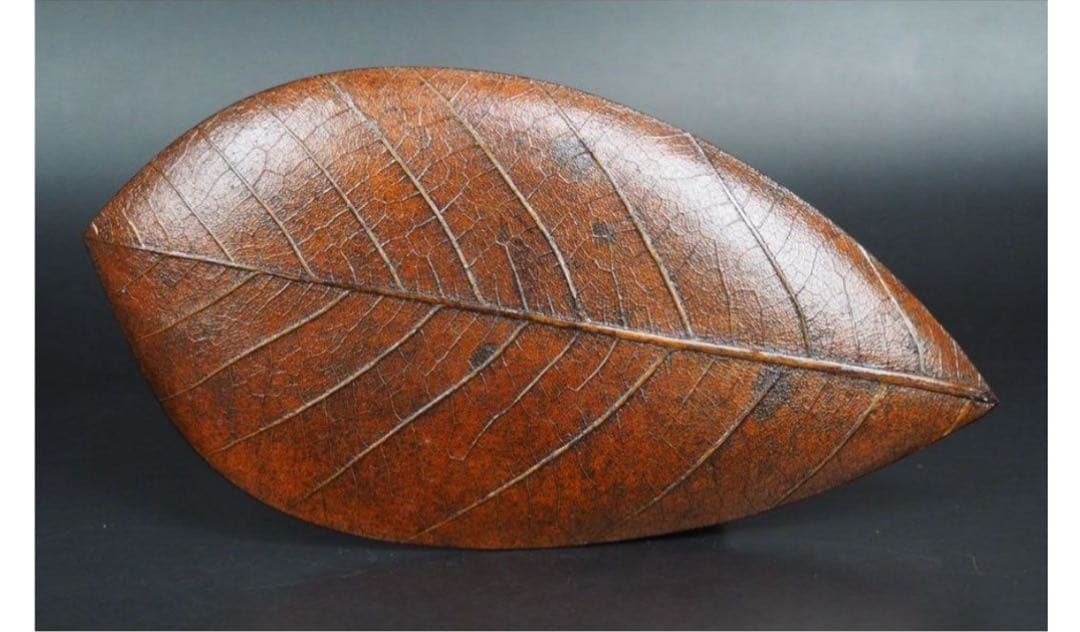 送料無料　漆細工　 菓子皿/葉皿5枚　珍品茶道具　検/花梨清民国屈輪彫堆黒剔犀書