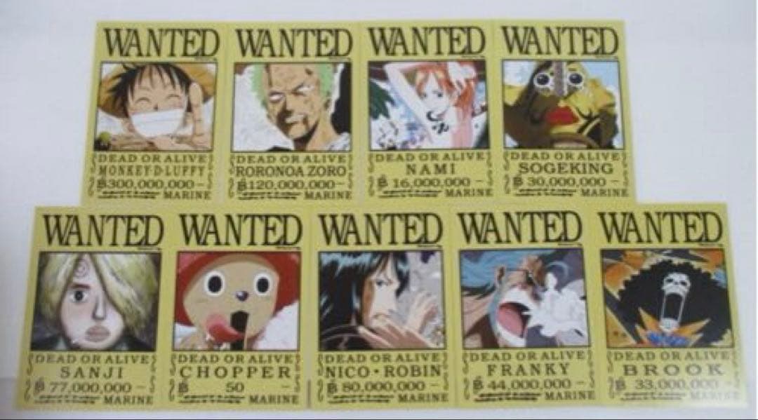 【希少】ワンピース アニメ10周年記念　手配書BOX ポストカード 48枚セット