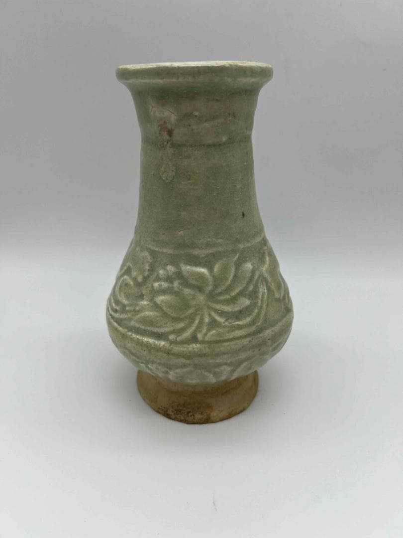 宋時代　蓮瓣荷花文瓶 湖田窯尊 水注　影青 青白磁　茶入　茶道具(D-94)