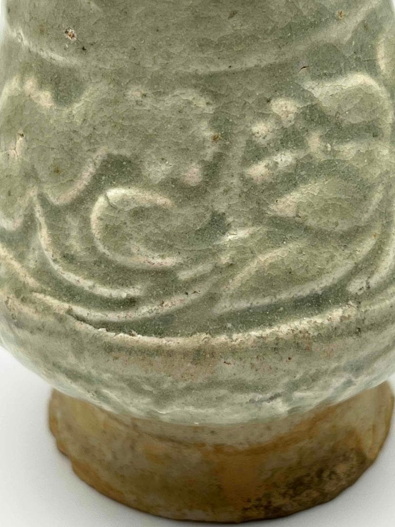 宋時代　蓮瓣荷花文瓶 湖田窯尊 水注　影青 青白磁　茶入　茶道具(D-94)