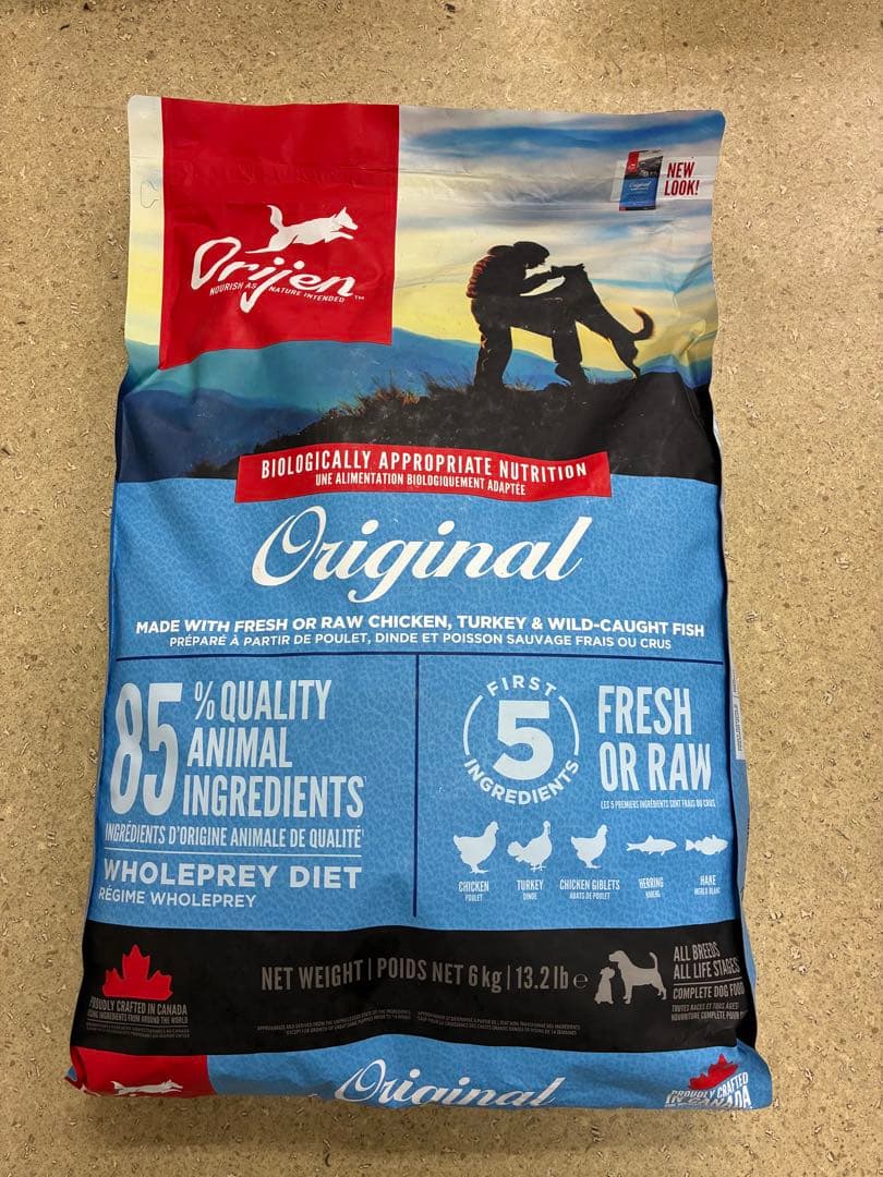 【賞味期限間近のため】特別割引オリジン・犬用オリジナル（全ライフステージ）6kg