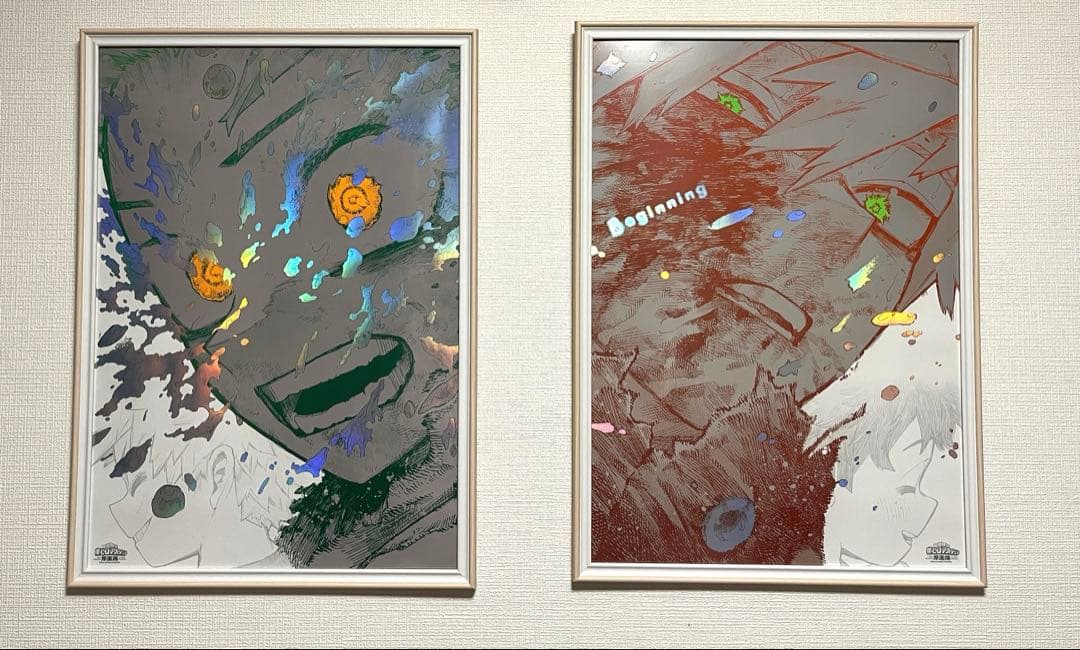 ヒロアカ　原画展　A2 アートポスター　２枚セット 緑谷出久 爆豪勝己