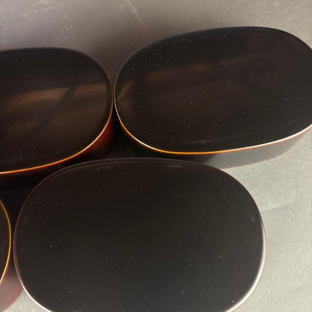 輪島塗　小判弁当箱　5客