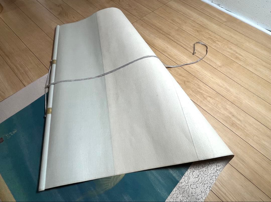 真作保証 掛軸 掛け軸 川村‎憲邦 日本画 書画 「鯉」 金鯉 肉筆