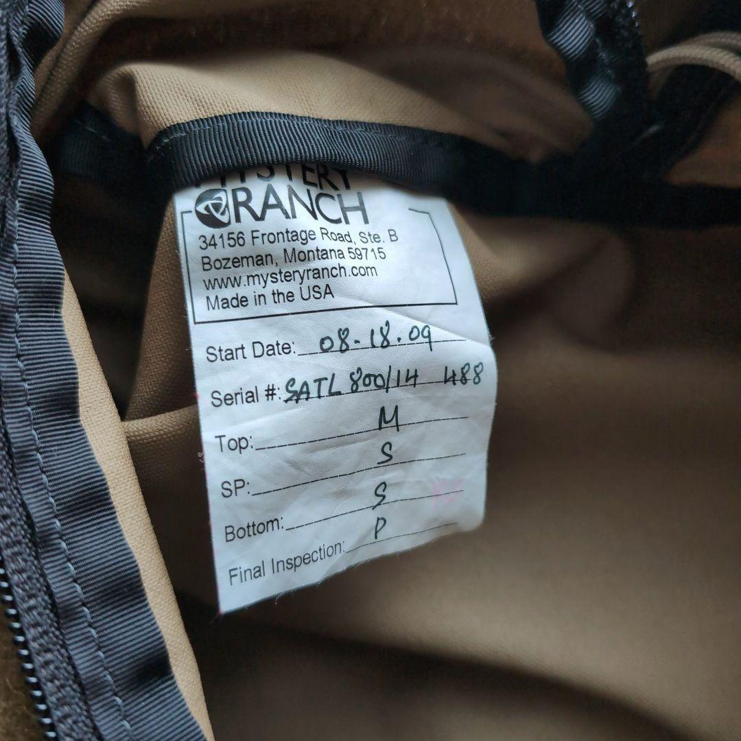 アメリカ製 MYSTERY RANCH SATL Assault Pack