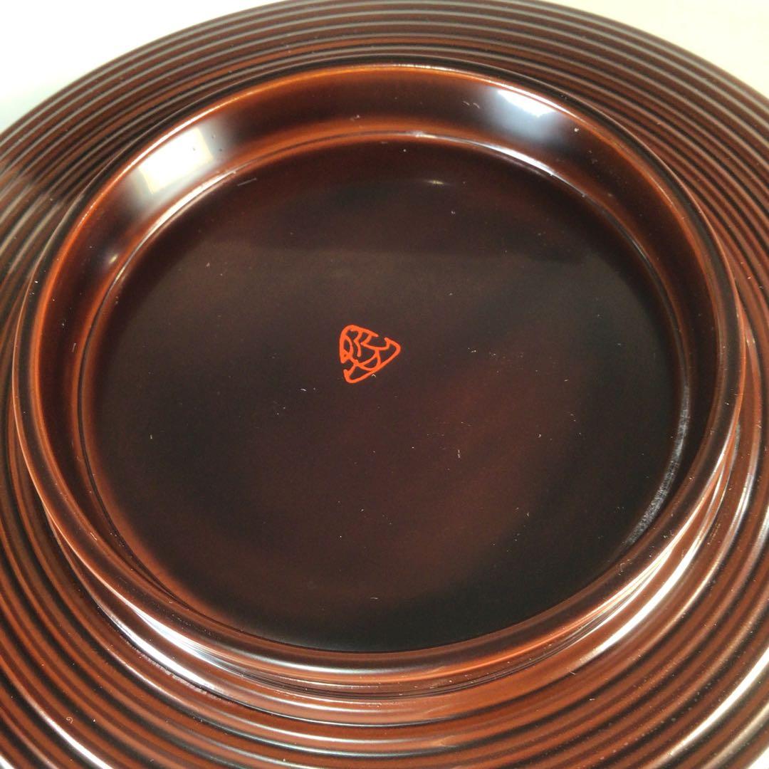 Ｍ３９１　盆　『哲公房作』『久田宗也　尋牛斎　箱書』『溜塗ロクロ目盆』　共箱