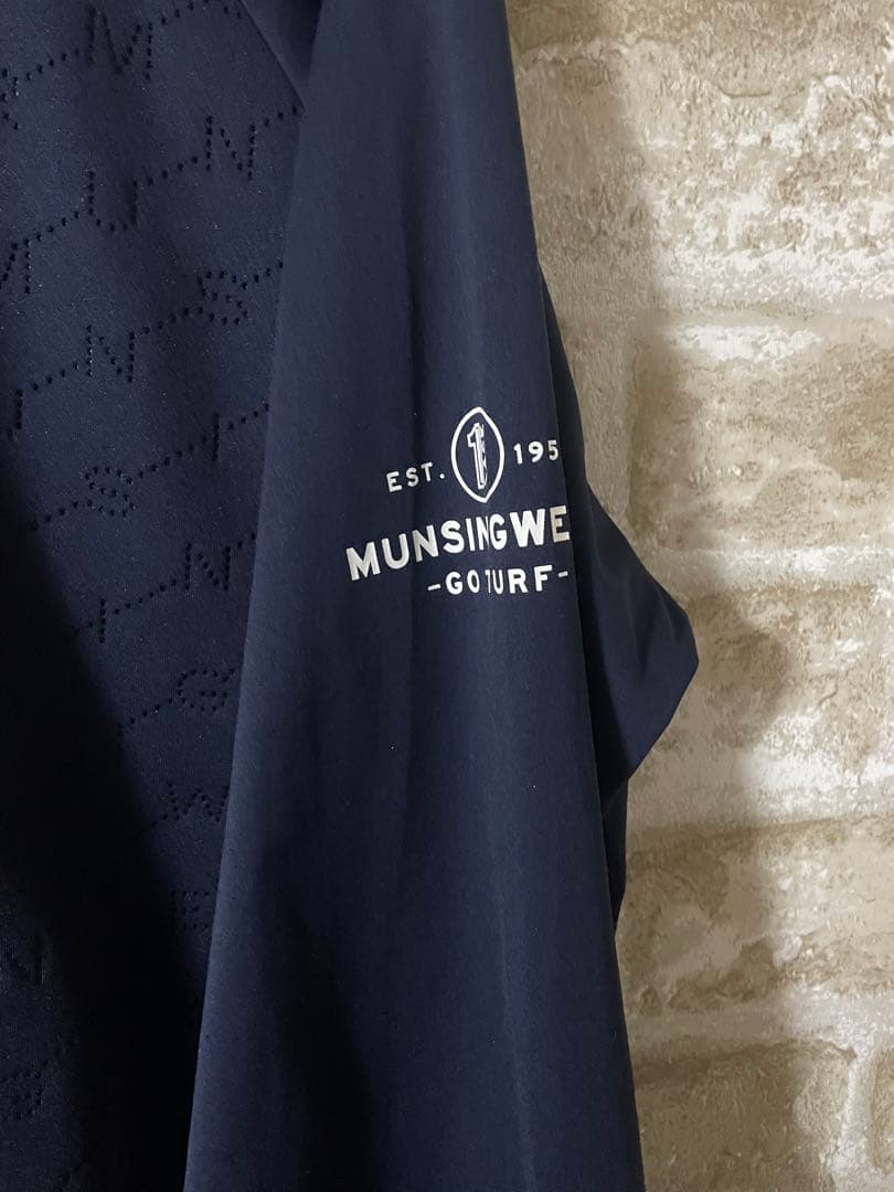 MUNSINGWEAR メンズLL トラックジャケット ジャージ　総柄　型押し