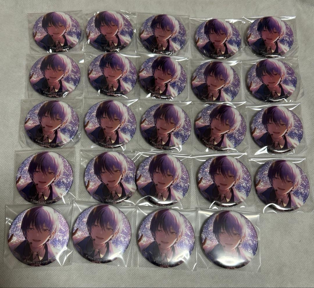 プロセカ 青柳冬弥 グリッター缶バッジ グリ缶 あんスタコラボ B 特訓後