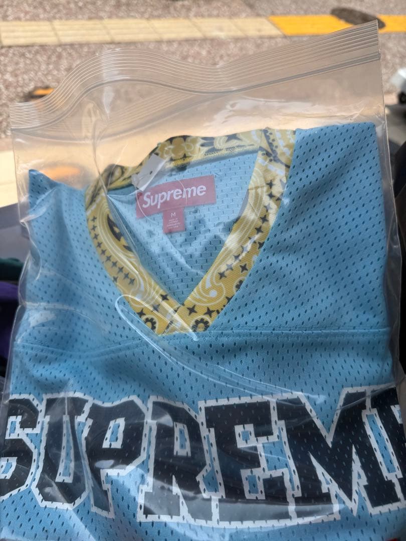 シャツ Supreme Bandana Football Jersey \"Blue\"