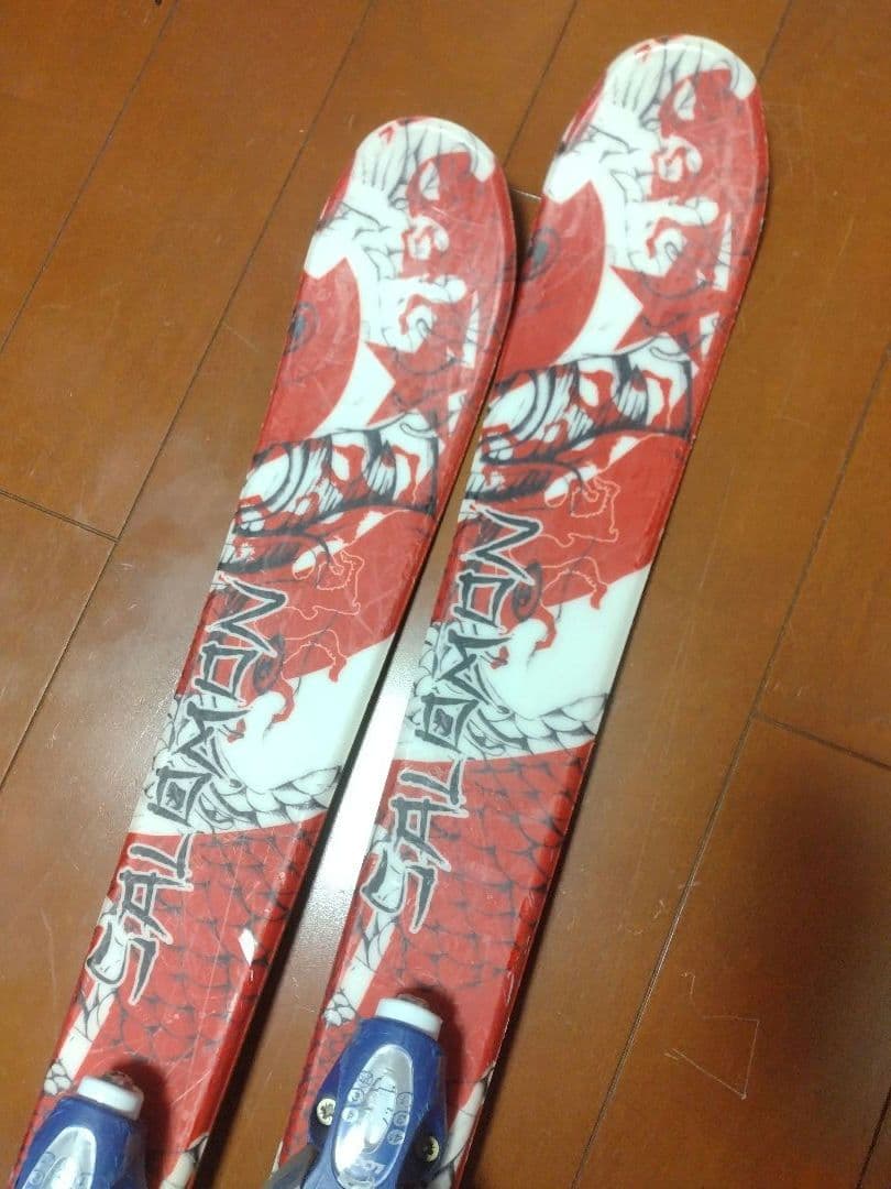 【フリースタイル☆】121cm　SALOMONスキー板♪　ツインチップ！