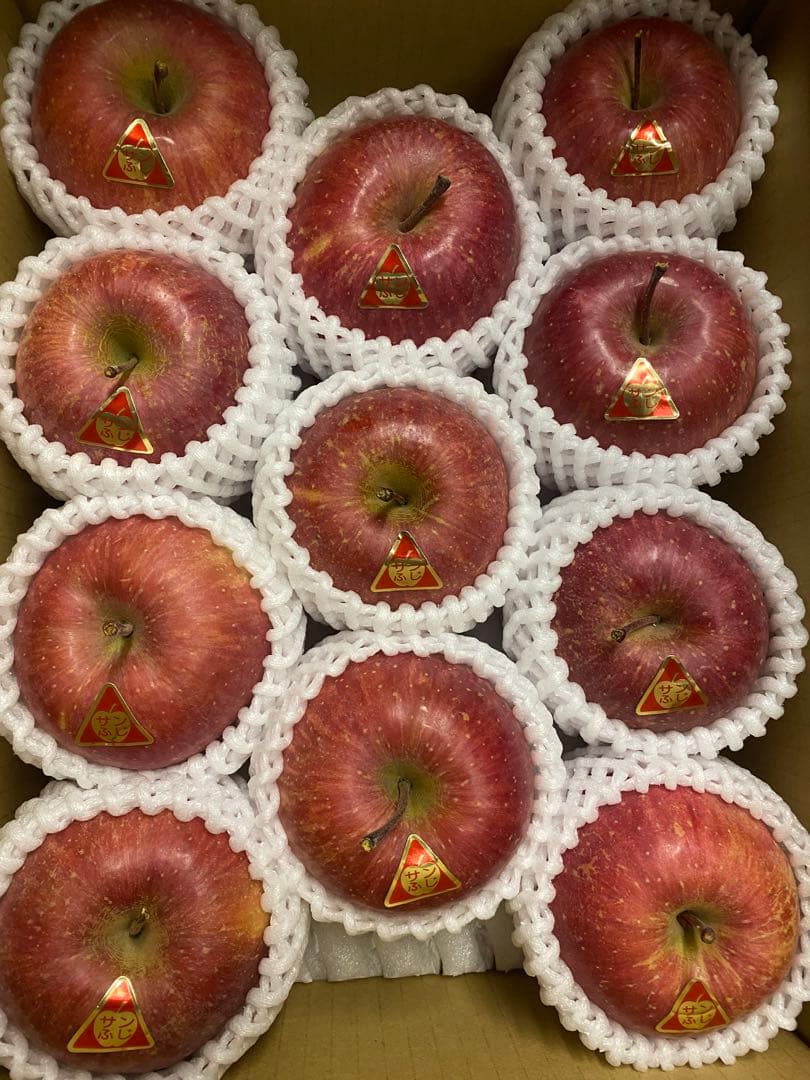 山形県産　厳選サンふじ3kg ３箱同梱その①