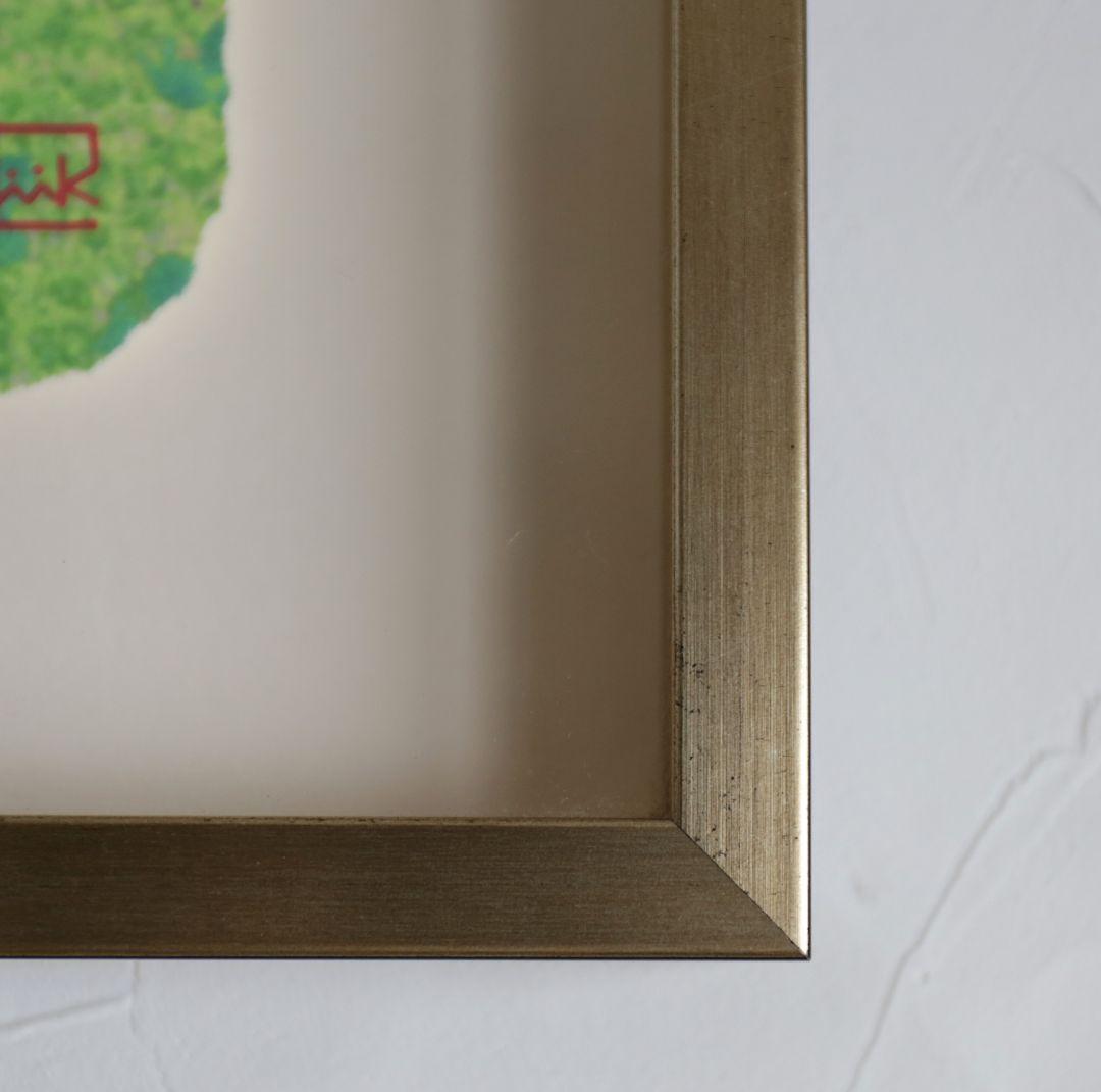 野地美樹子　版画　『春の歌』　猫