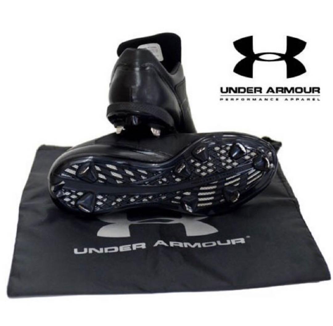40%オフ アンダーアーマー スパイク ブラック 27cm ローカット 高校野球
