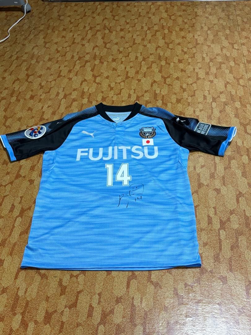 中村憲剛ACL2017試合用レプリカユニフォーム(サイン入り)タオマフ付き