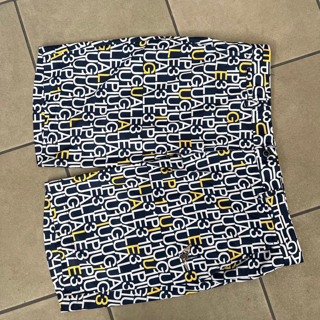 1piu1uguale3GOLF セットアップ　総柄　メンズ　ポロシャツ　パンツ