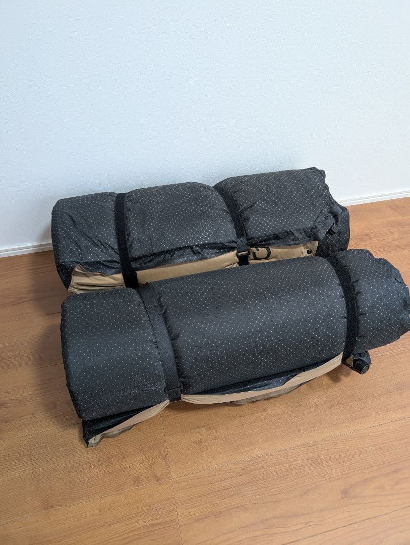 QUICKCAMPインフレータブルマットダブルサイズ4人用キャンプ 寝具 2個