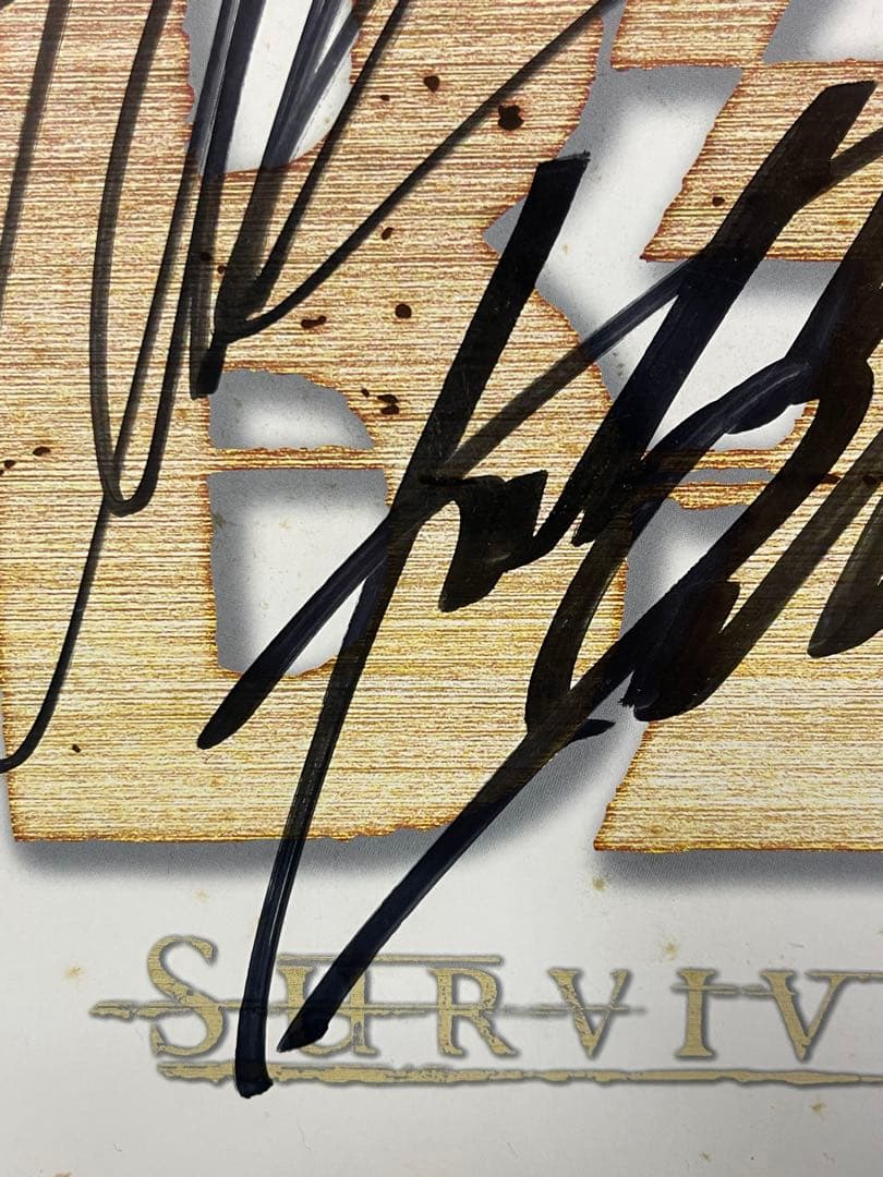 B'z SURVIVEツアー限定サイン色紙 希少　汚れあり　直筆サイン色紙 色紙