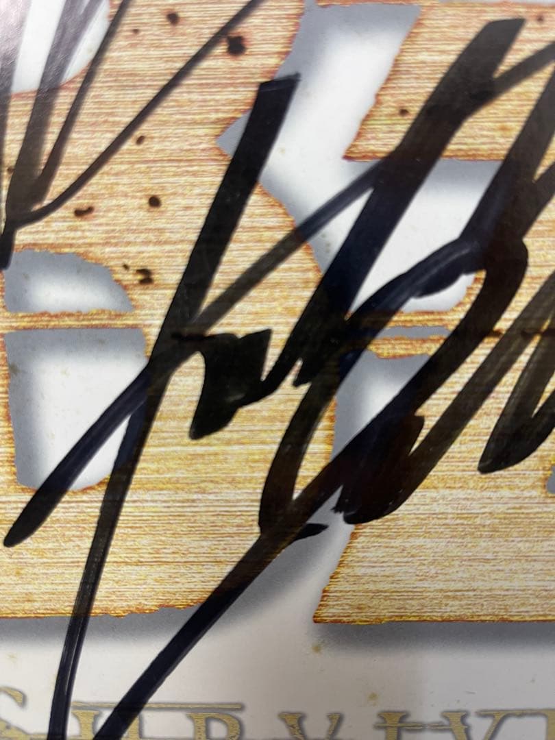 B'z SURVIVEツアー限定サイン色紙 希少　汚れあり　直筆サイン色紙 色紙