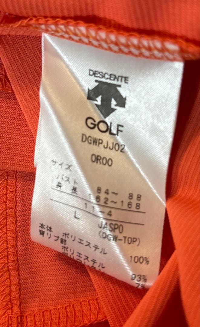 DESCENTE GOLF レディースワンピース Lオレンジ