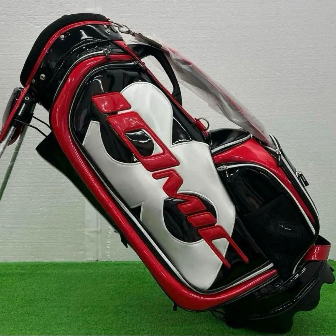 イオミック IOMIC キャディーバック　2019年モデル　ゴルフバック　黒赤