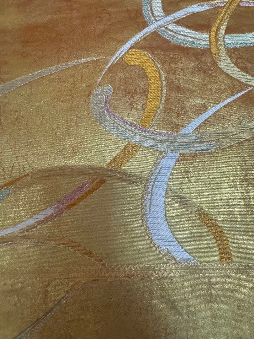 2677袋帯 古代彫金紋 西陣織 金糸　高級上質上品　約440cm 未使用