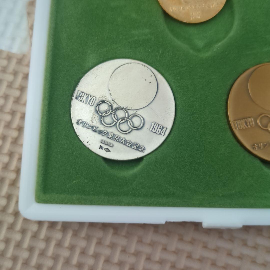 山崎商店（現田中貴金属工業）名刺付　オリンピック東京大会 1964 メダルセット