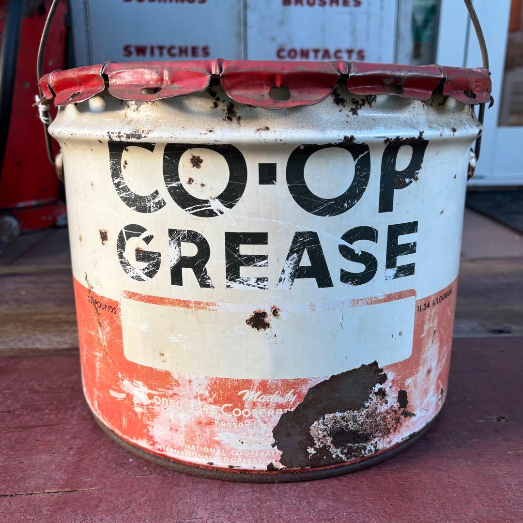 USA VINTAGE CO-OP GREASEオイル缶 1950s