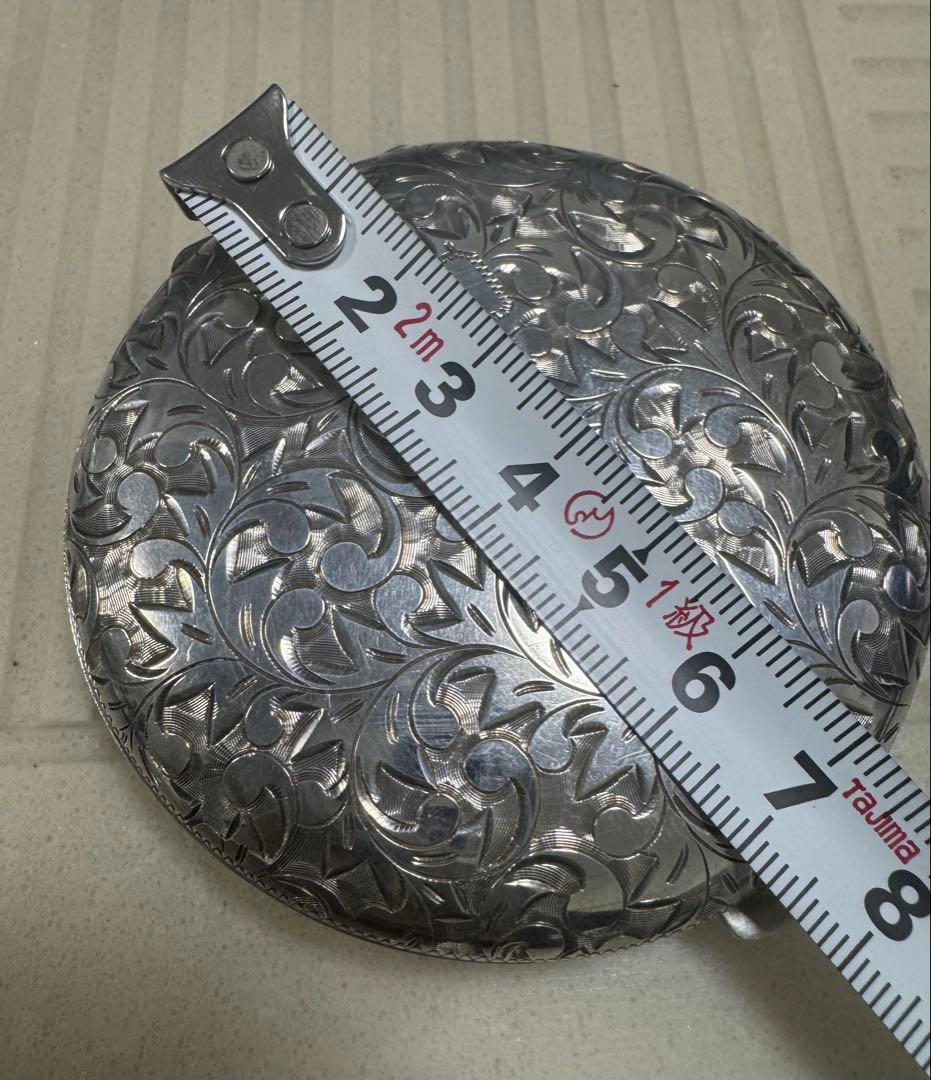 アンティーク 純銀 silver コンパクト ミラー　手鏡