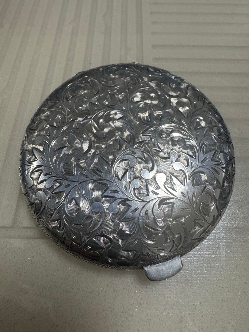 アンティーク 純銀 silver コンパクト ミラー　手鏡