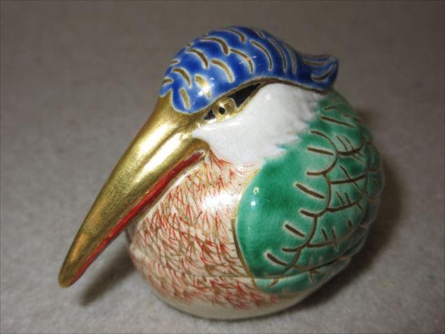 早い者勝ち 真葛焼 宮川香山 色絵翡翠香合 今日庵識 共箱