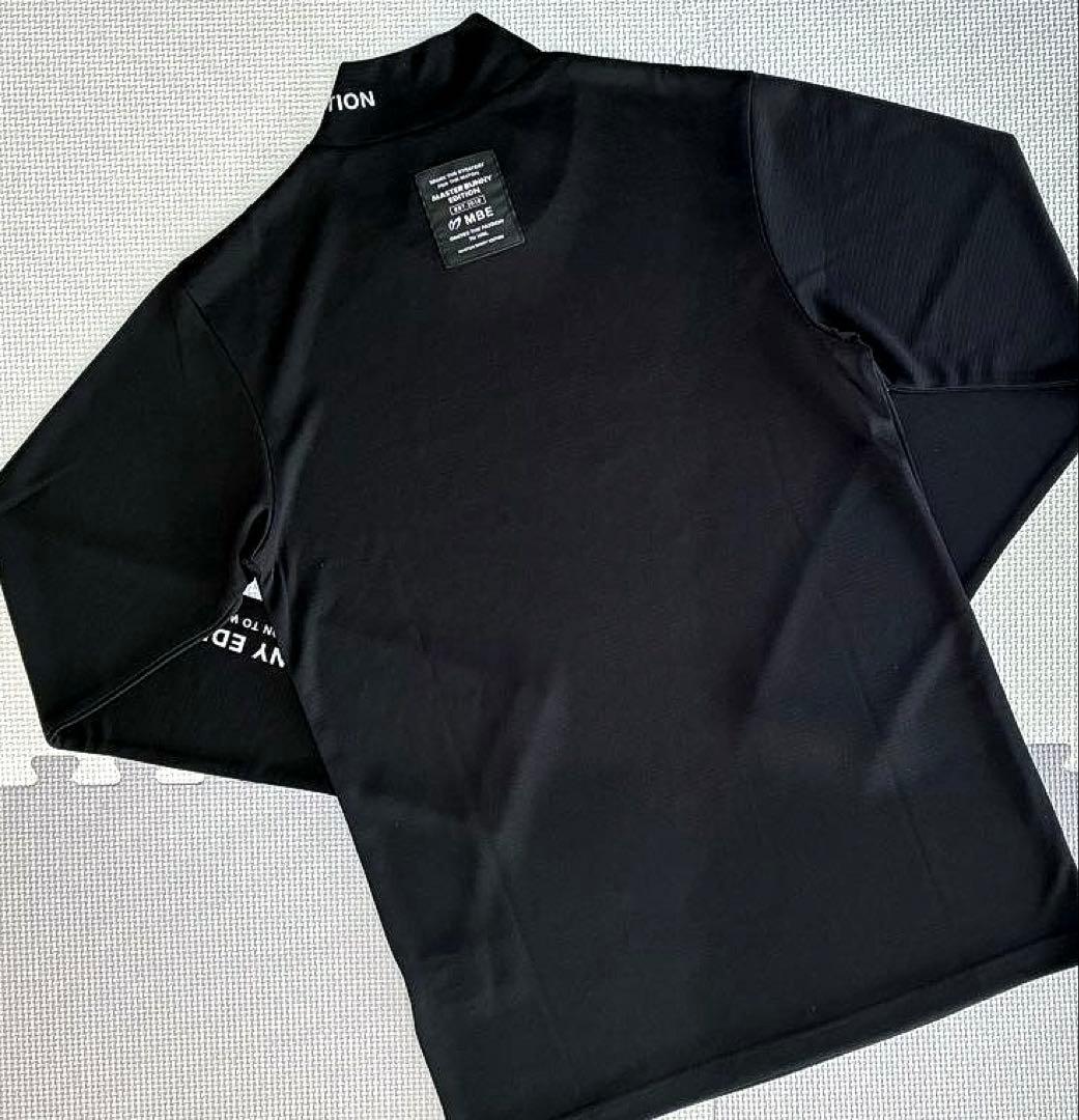 マスターバニーエディション ドビーボーダー スムースモックネック（BLK／4）